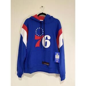 Philadelphia 76ers Royal Blue Hoodie Sweatshirt Size M